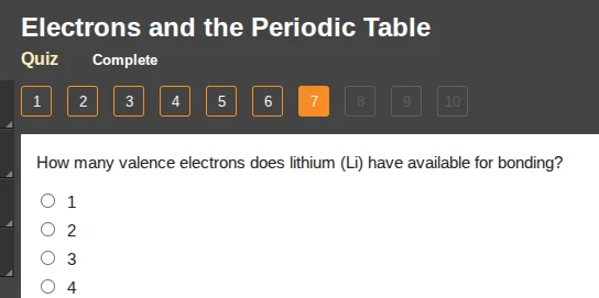 electrons and the periodic table quiz complete 1 2 3 4 5 6 7 8 9 10 how…