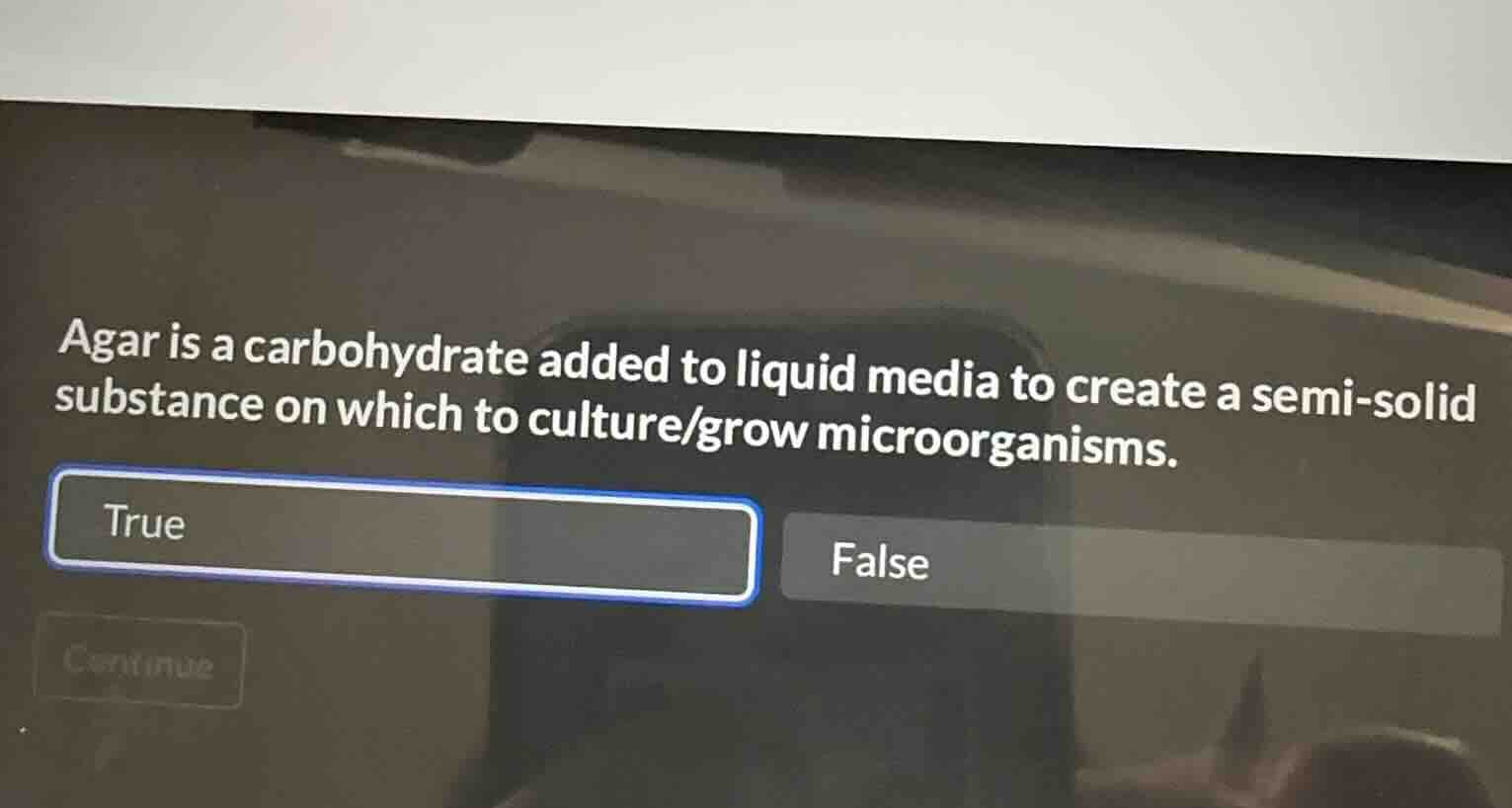 agar is a carbohydrate added to liquid media to create a semi-solid sub…