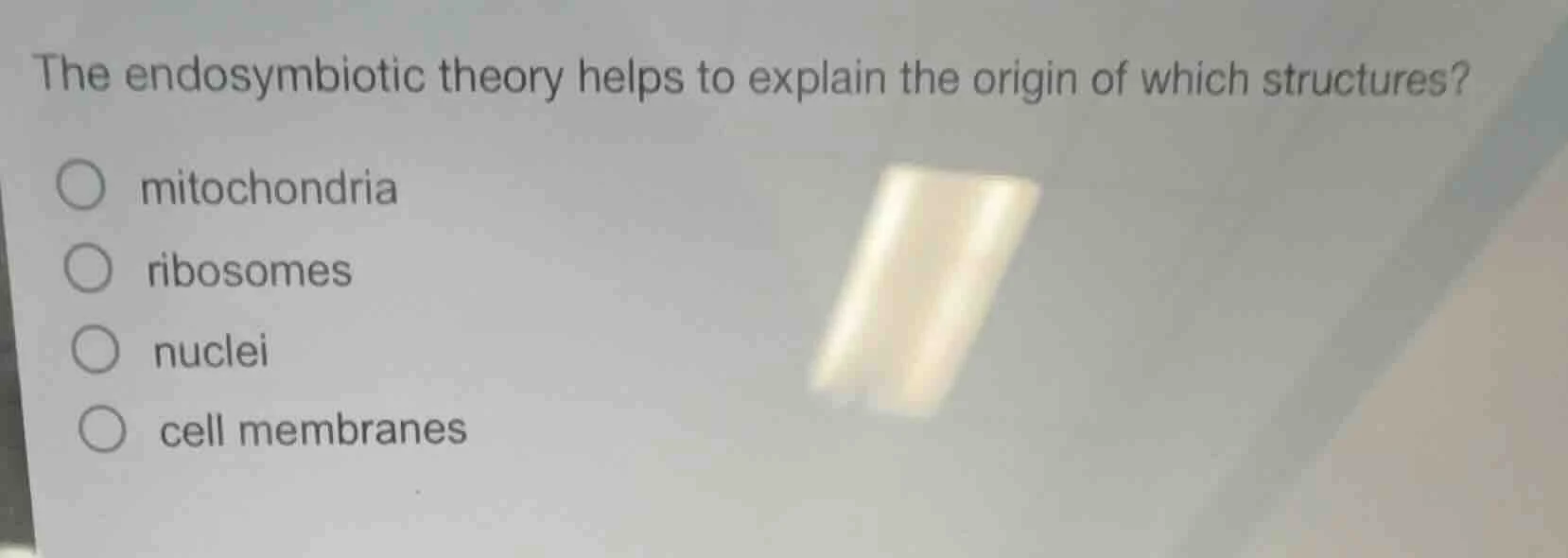 the endosymbiotic theory helps to explain the origin of which structure…