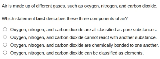 air is made up of different gases, such as oxygen, nitrogen, and carbon…