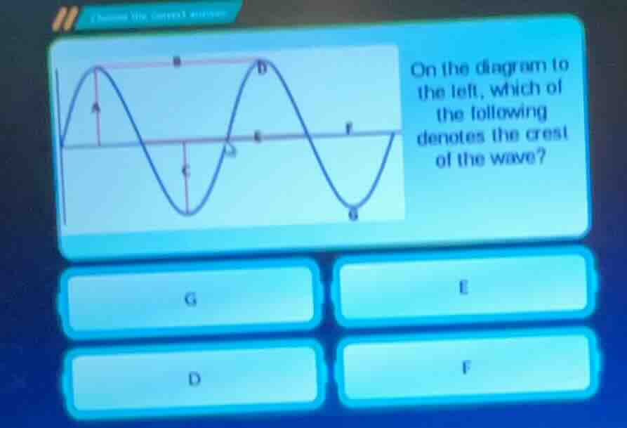 choose the correct answer on the diagram to the left, which of the foll…