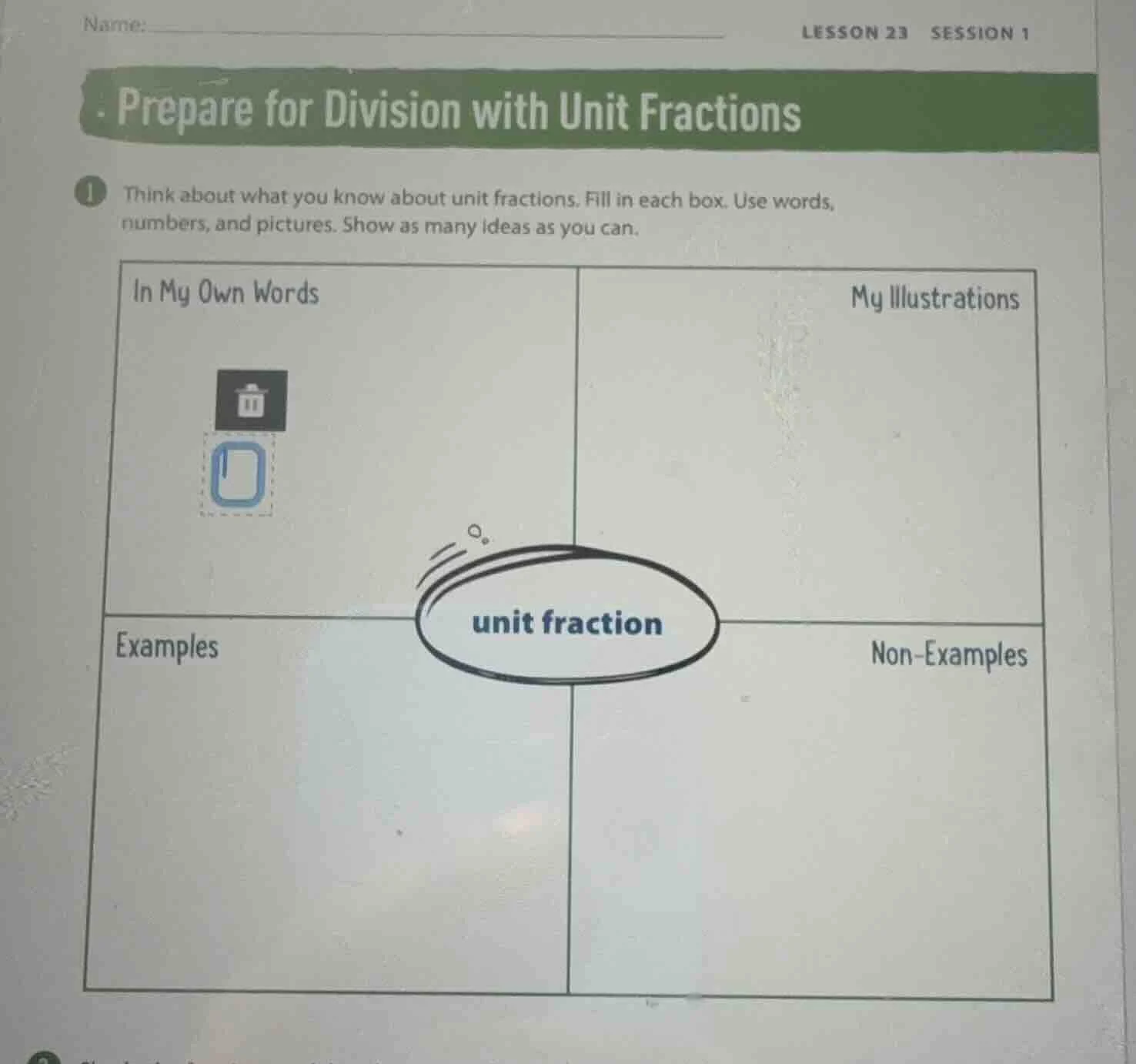name:lesson 23 session 1prepare for division with unit fractions1 think…