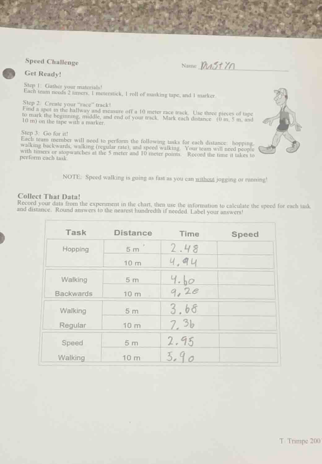 speed challenge name get ready! step 1: gather your materials! each tea…