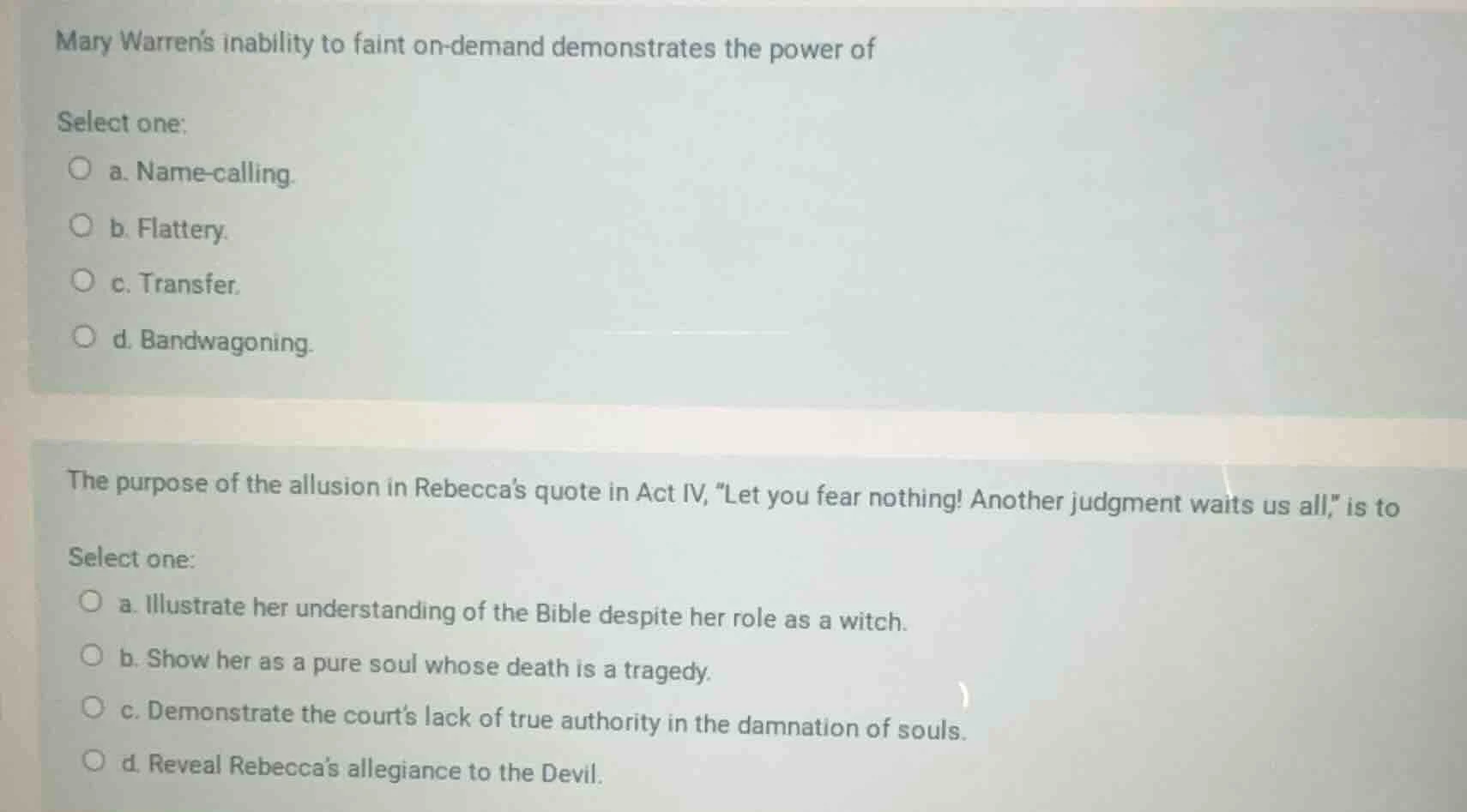 mary warrens inability to faint on-demand demonstrates the power of sel…