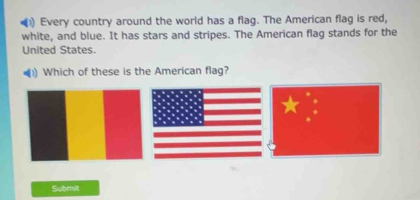 every country around the world has a flag. the american flag is red, wh…