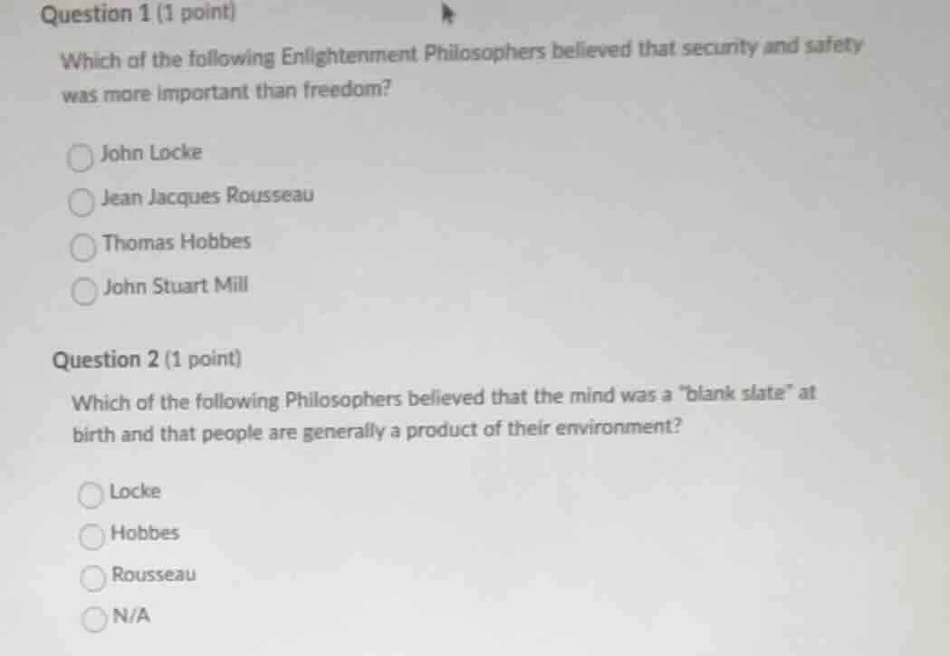 question 1 (1 point)which of the following enlightenment philosophers b…