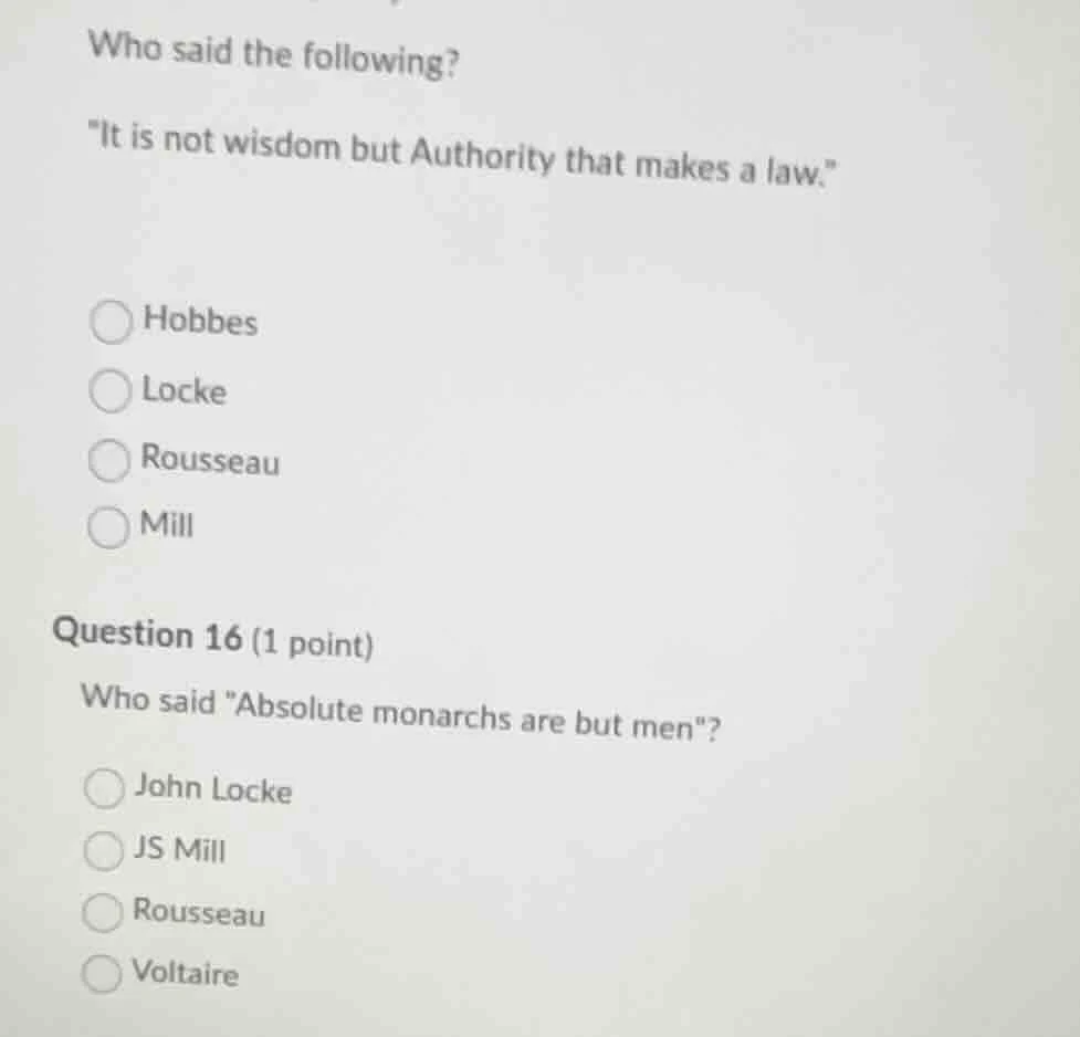 who said the following? \it is not wisdom but authority that makes a la…