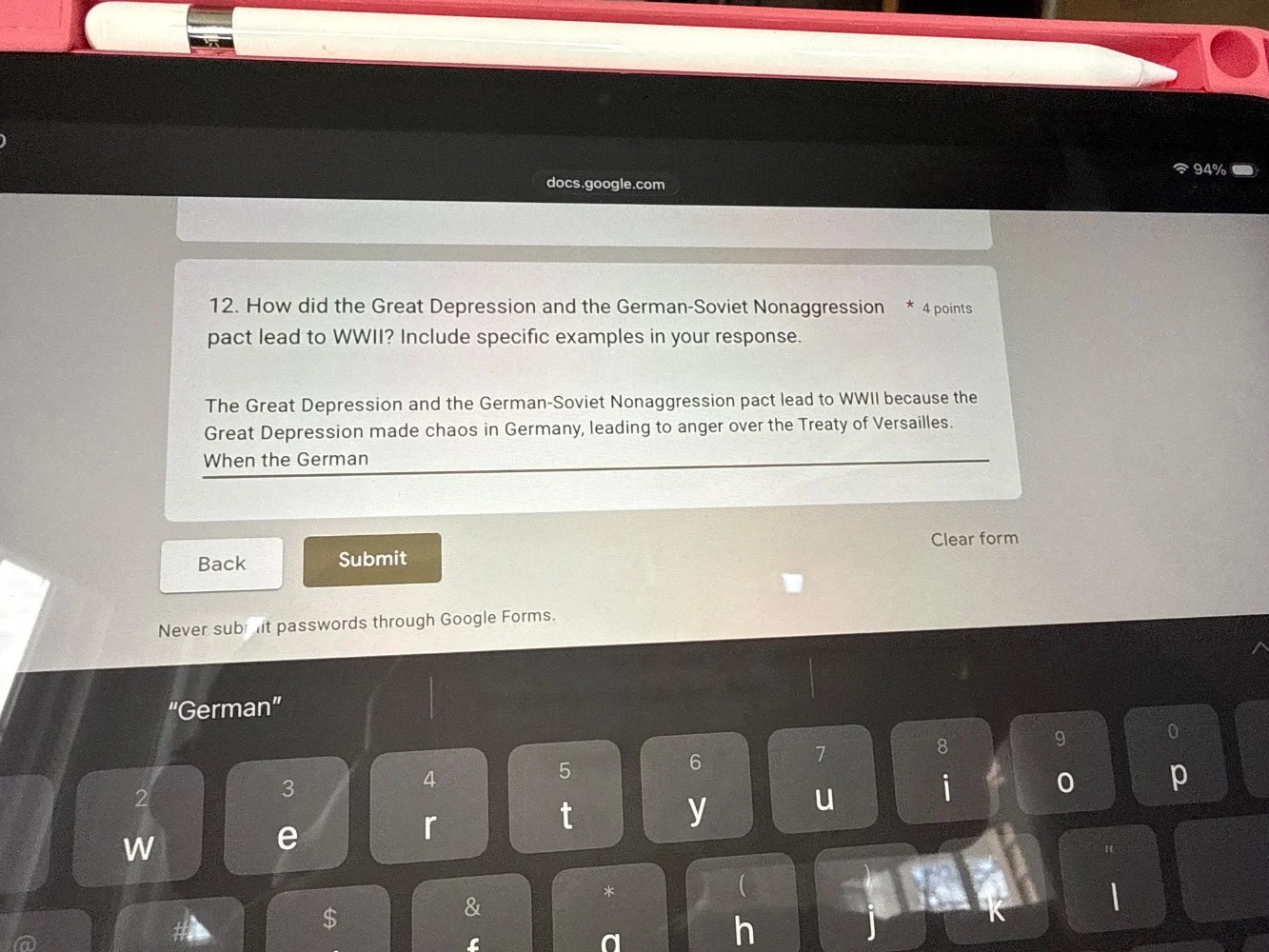 12. how did the great depression and the german-soviet nonaggression pa…