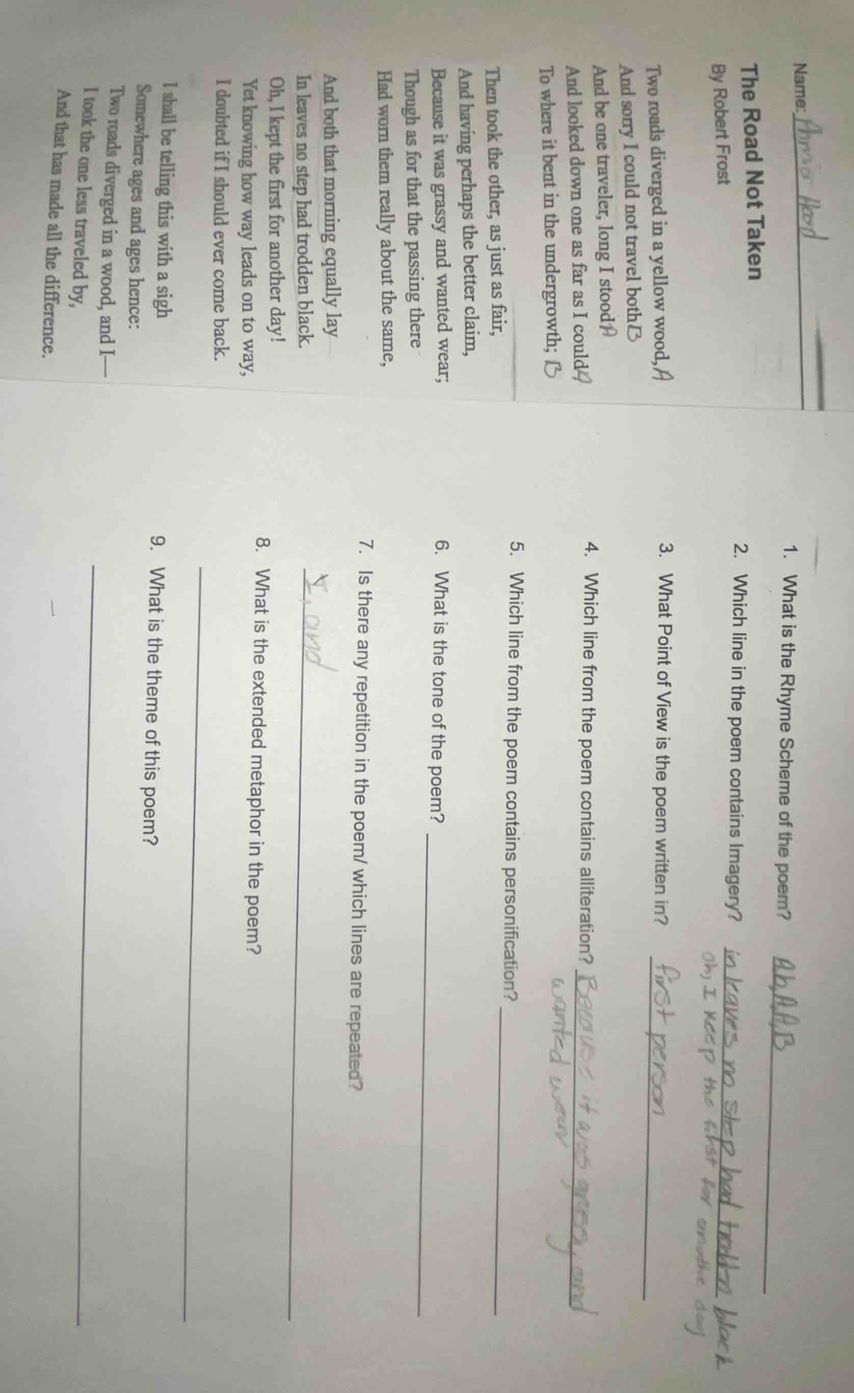 name:the road not takenby robert frosttwo roads diverged in a yellow wo…