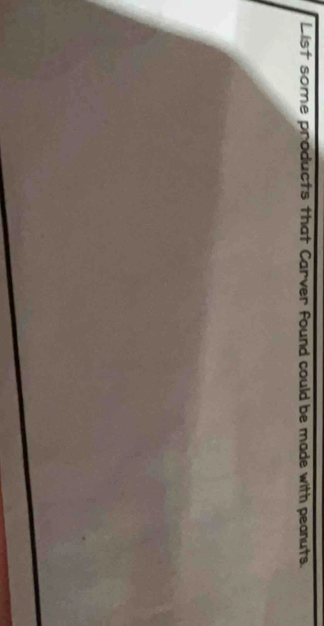list some products that carver found could be made with peanuts.