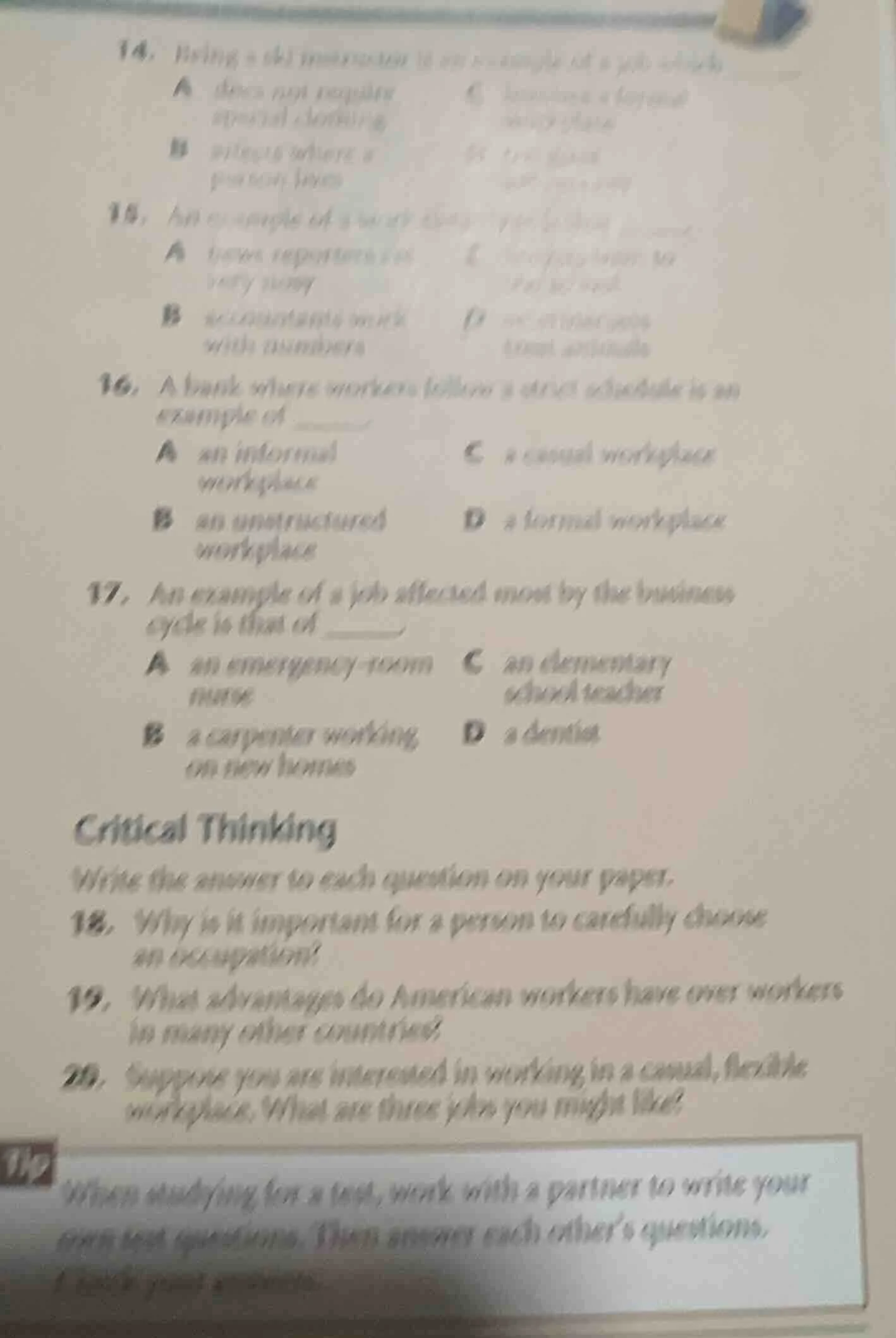 14. being a ski instructor is an example of a job which ______a does no…