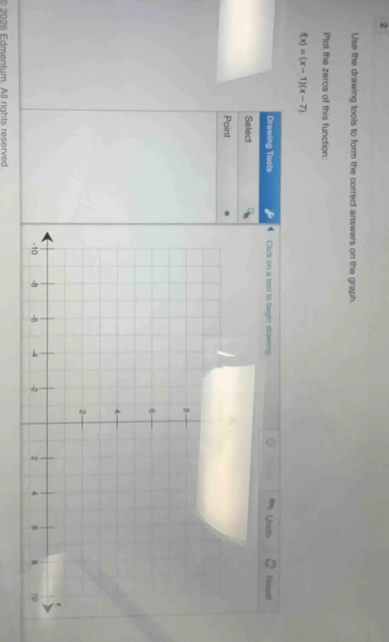 2 use the drawing tools to form the correct answers on the graph. plot …