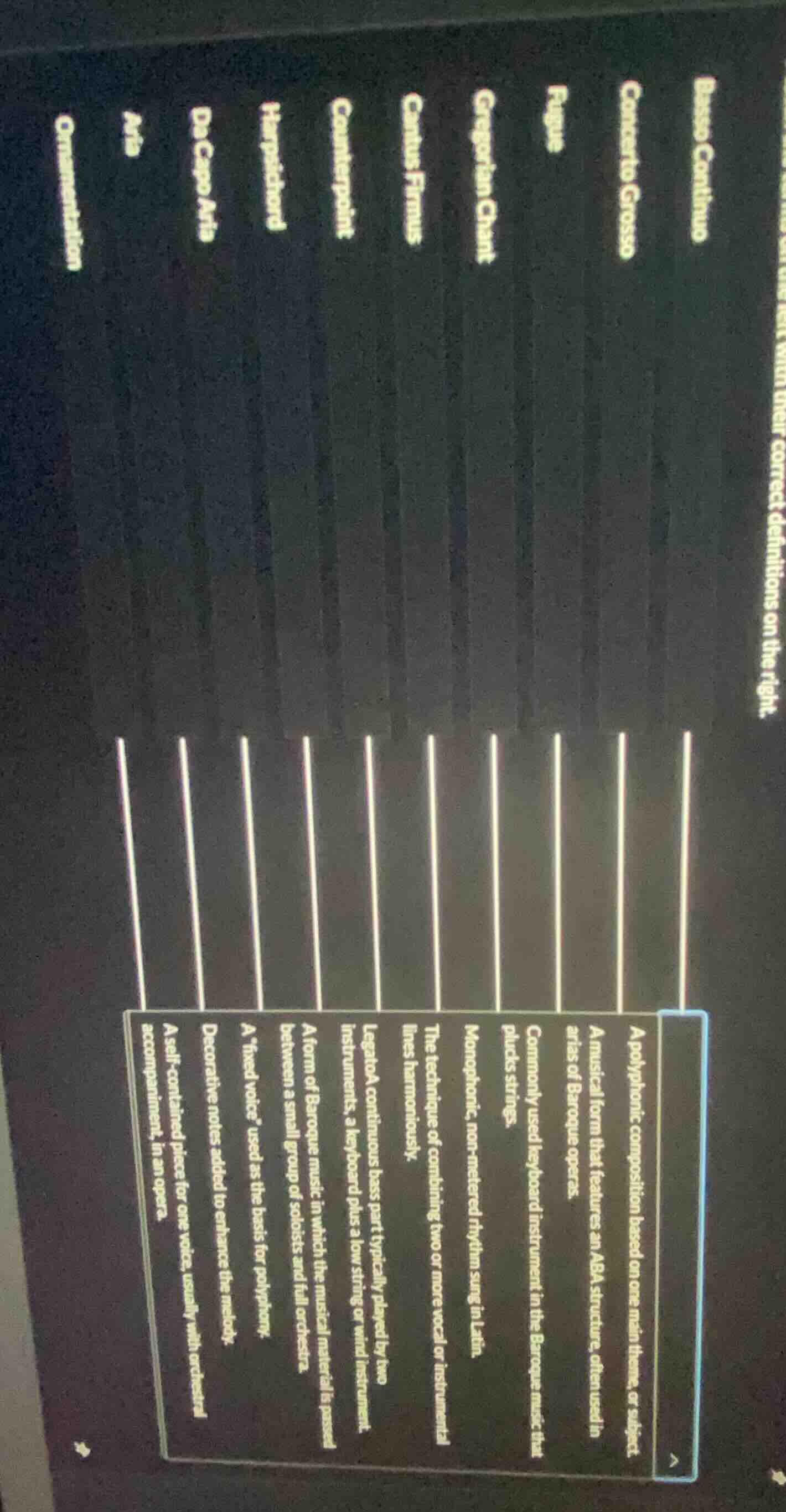 match the terms on the left with their correct definitions on the right…