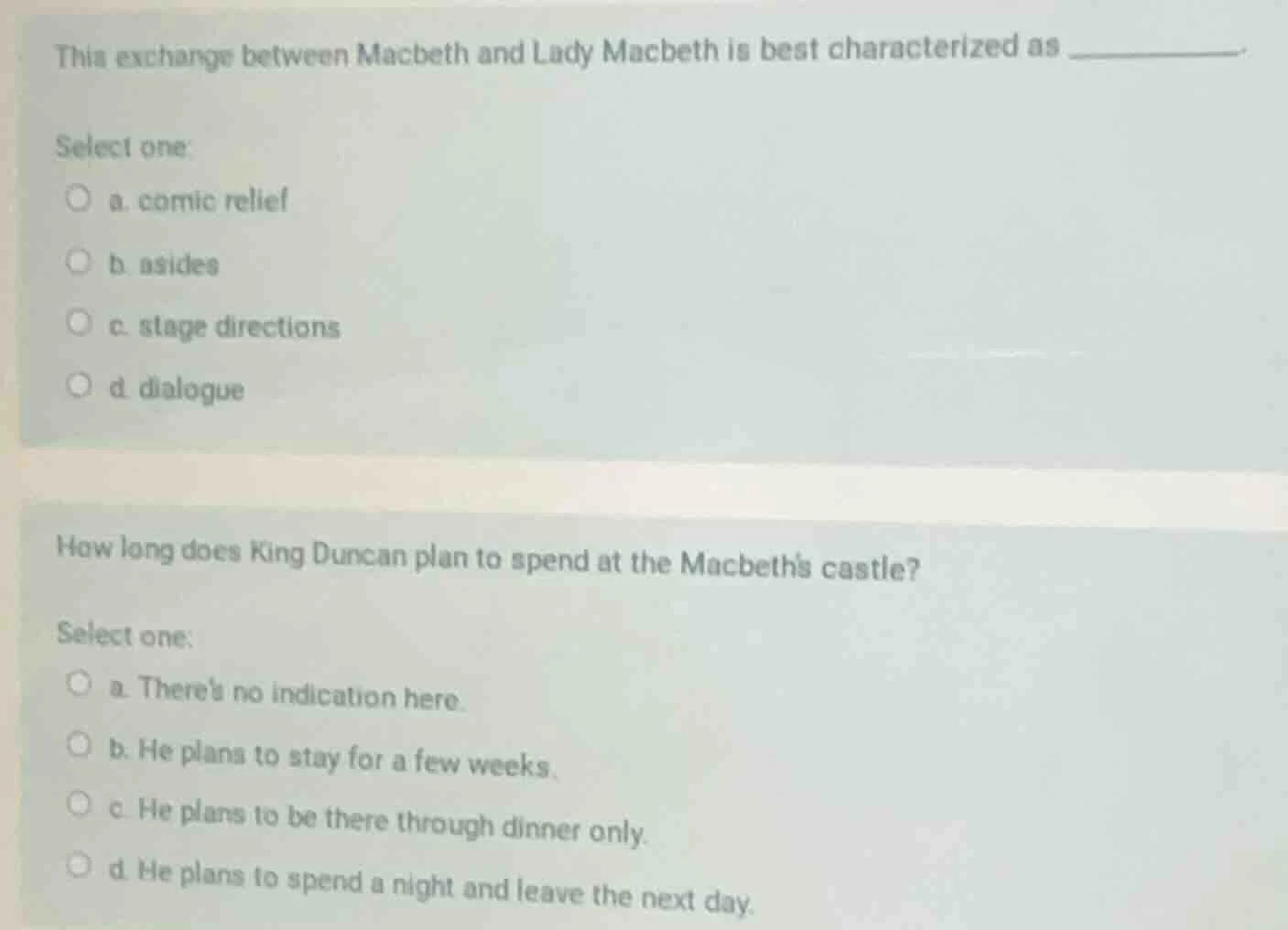 this exchange between macbeth and lady macbeth is best characterized as…