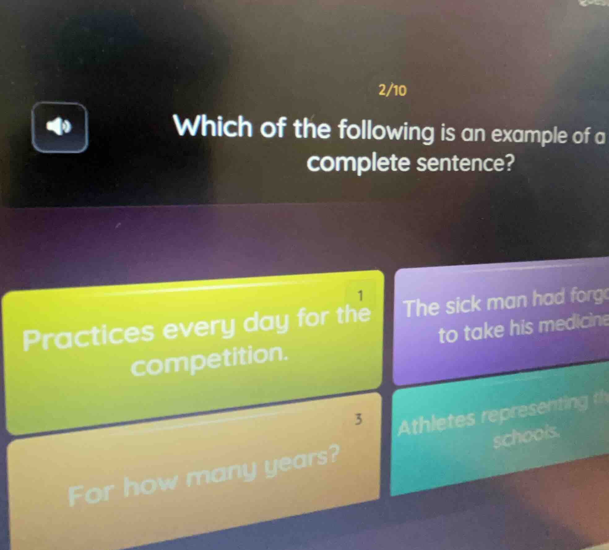 2/10 which of the following is an example of a complete sentence? 1. pr…