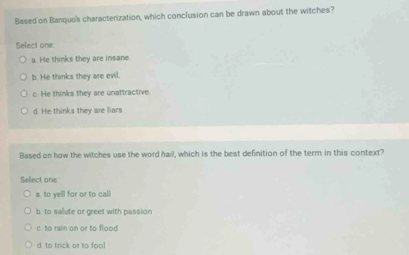 based on banquos characterization, which conclusion can be drawn about …