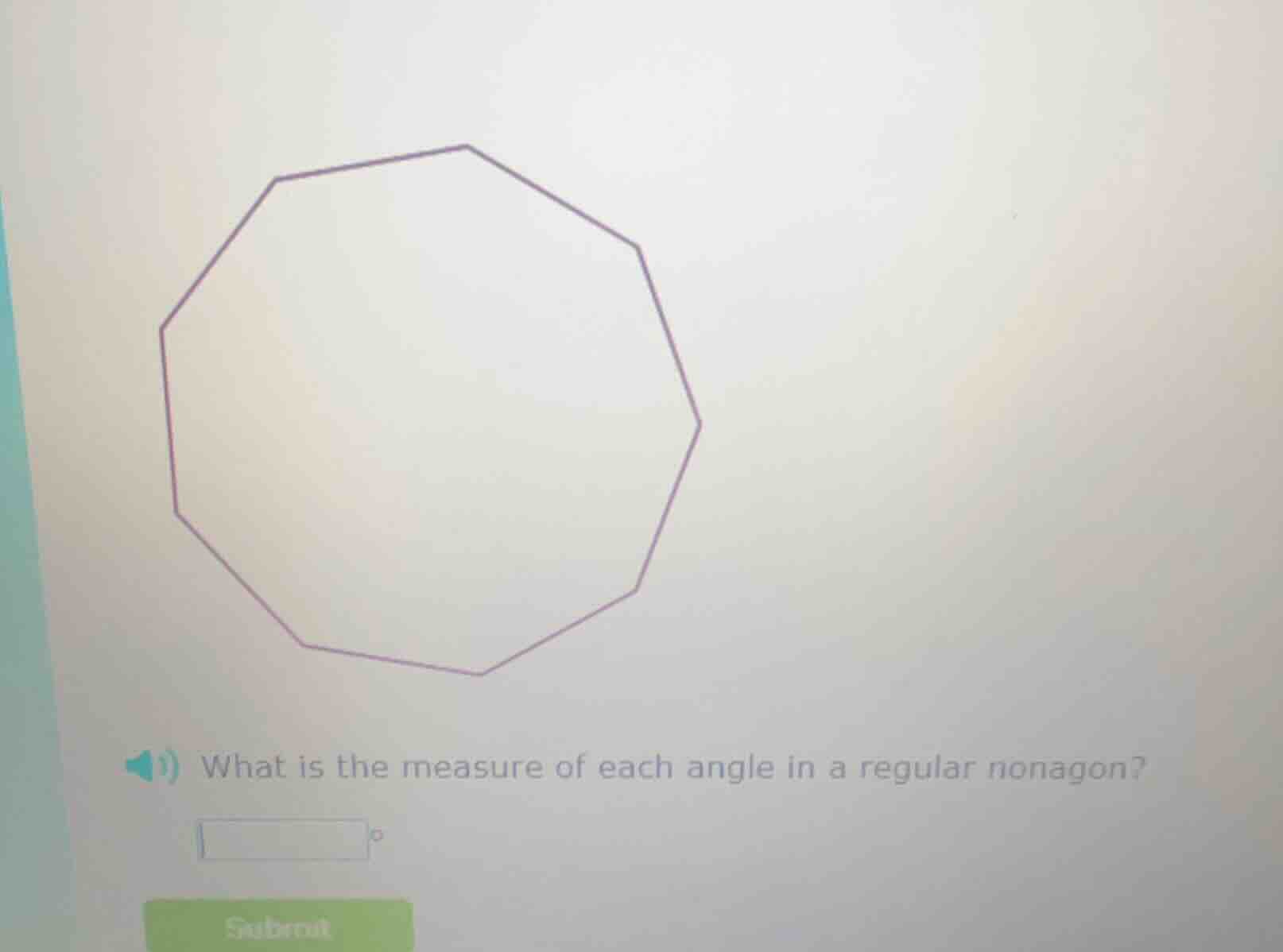 what is the measure of each angle in a regular nonagon?