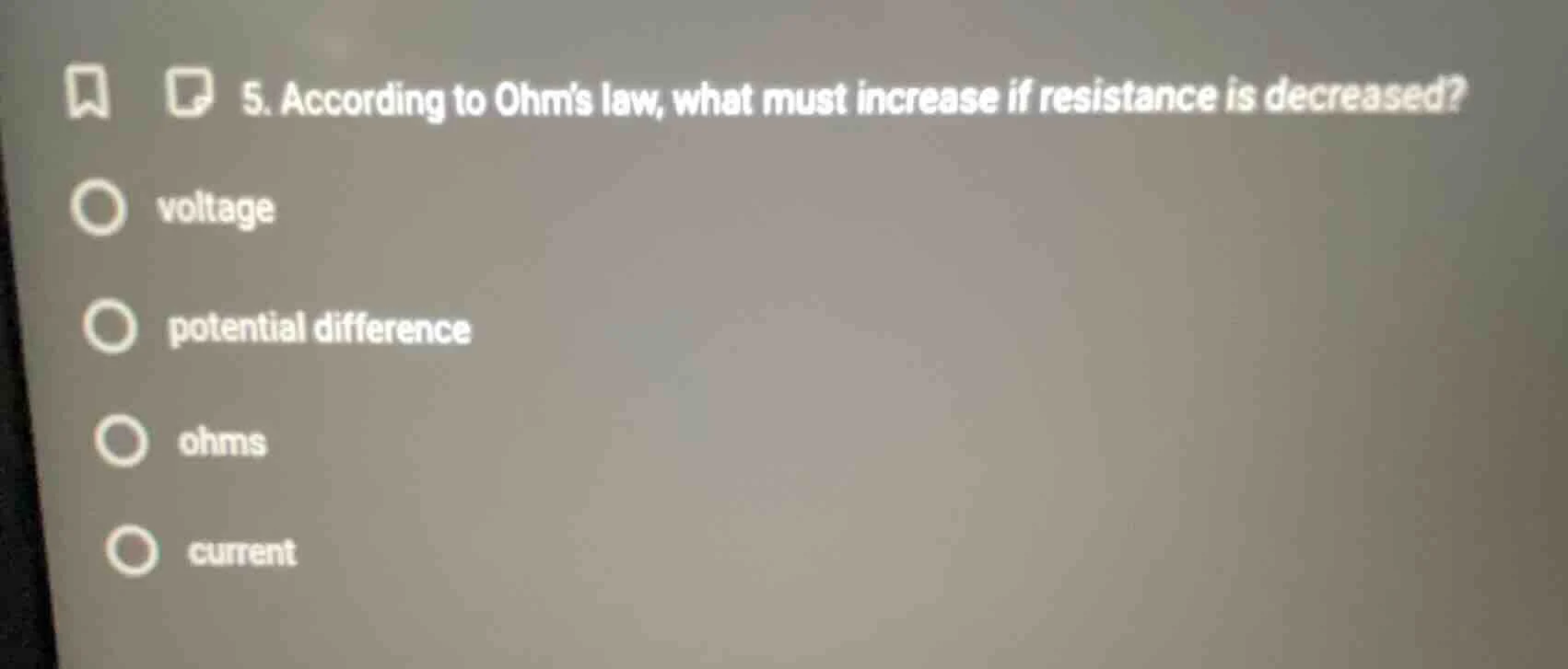 5. according to ohms law, what must increase if resistance is decreased…