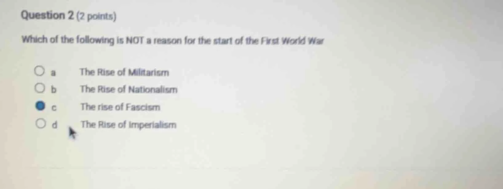 question 2 (2 points) which of the following is not a reason for the st…