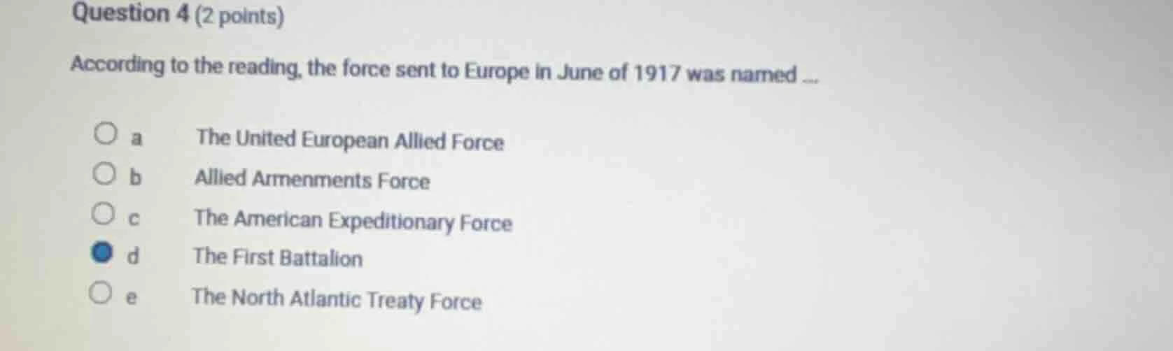 question 4 (2 points) according to the reading, the force sent to europ…