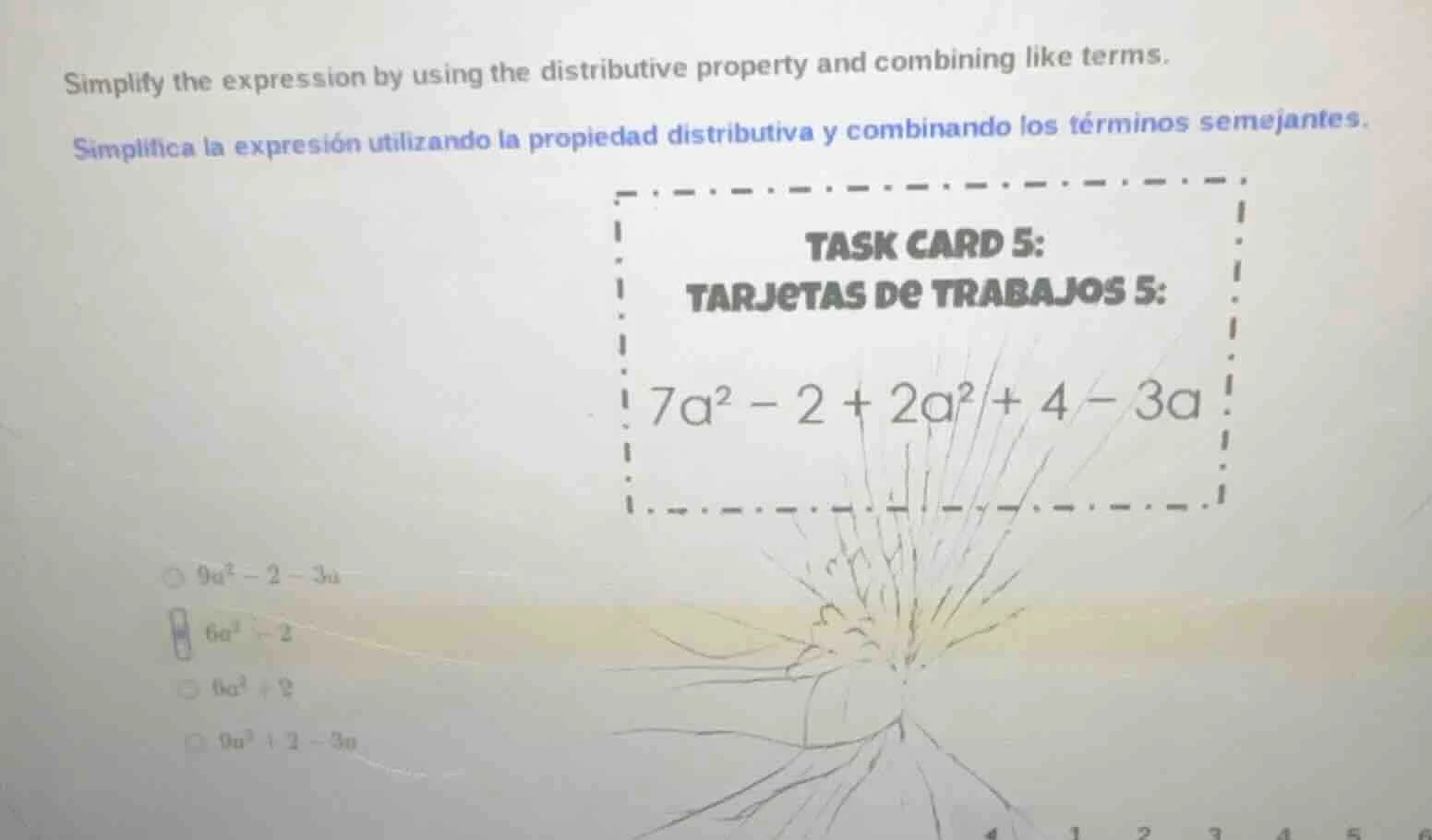 simplify the expression by using the distributive property and combinin…