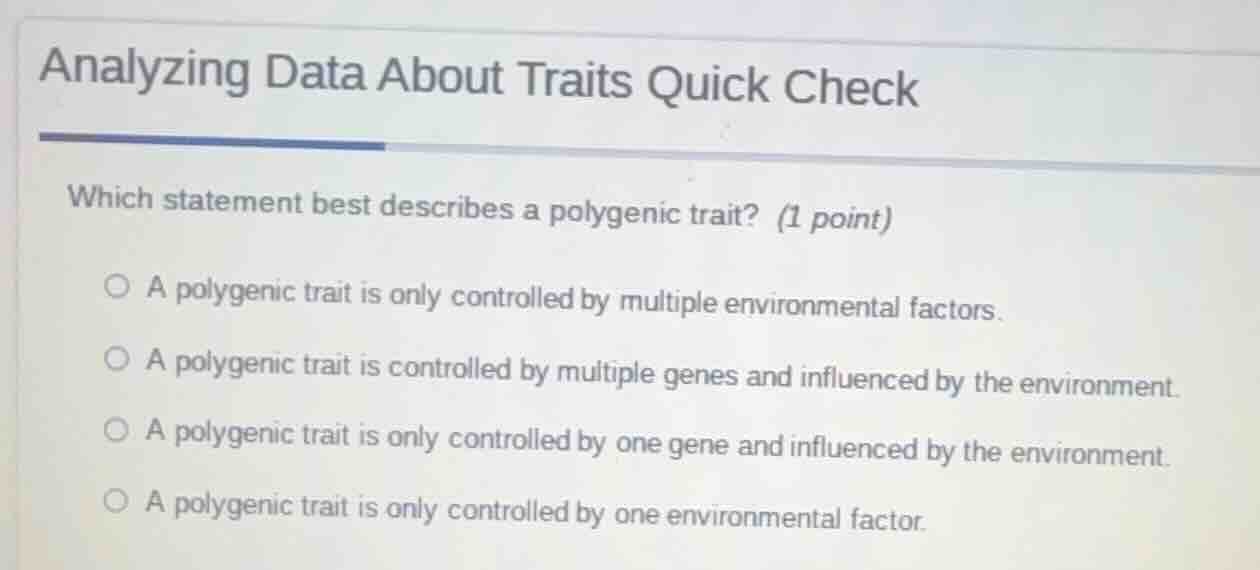 analyzing data about traits quick check which statement best describes …