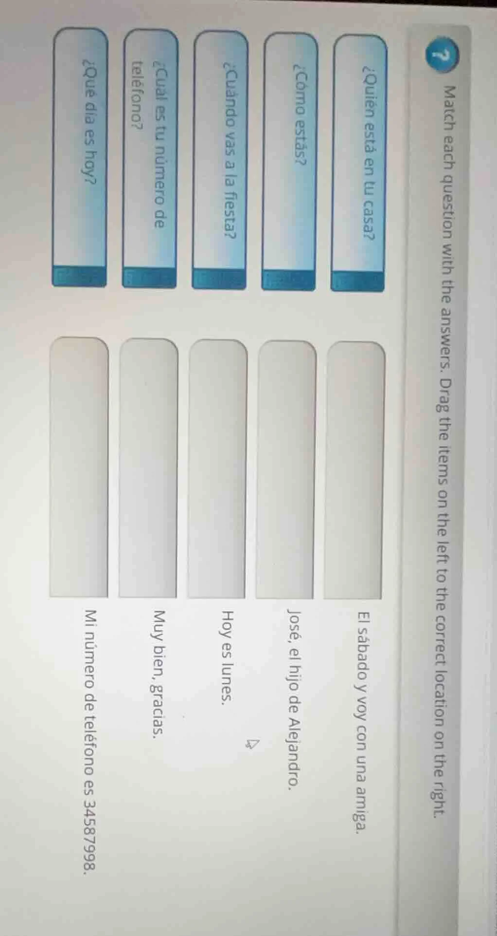 match each question with the answers. drag the items on the left to the…