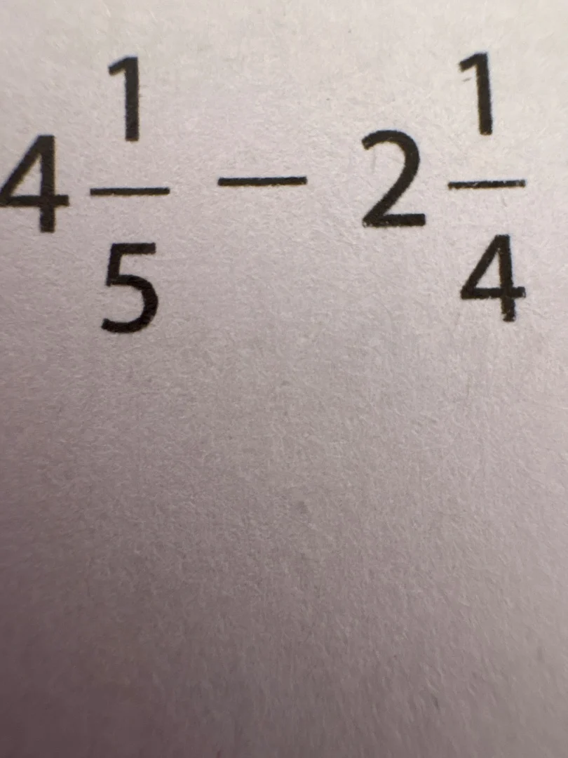 $4\\frac{1}{5}-2\\frac{1}{4}$