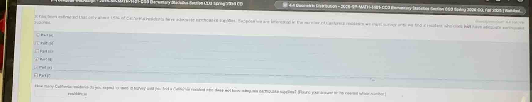 it has been estimated that only about 15% of california residents have …