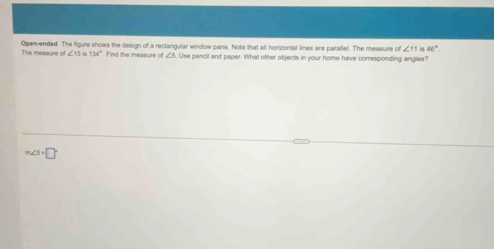 open-ended the figure shows the design of a rectangular window pane. no…