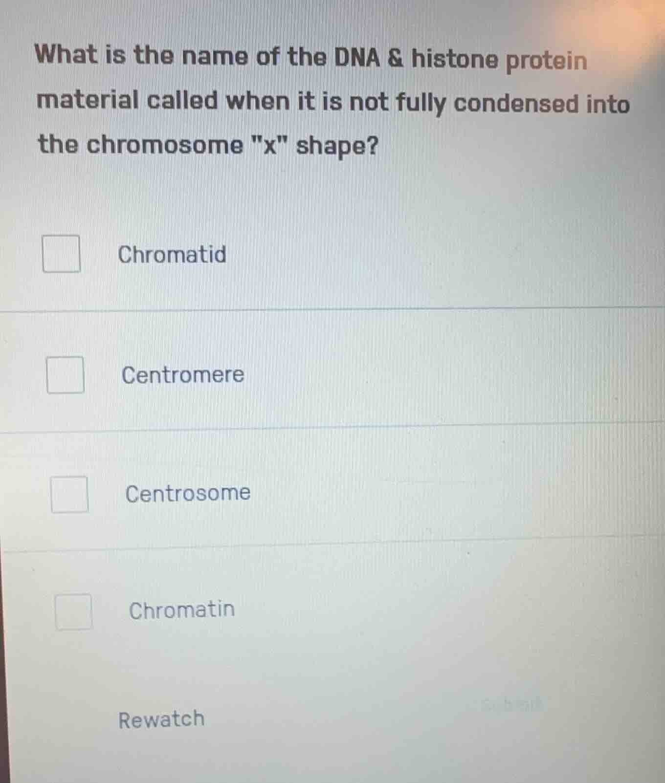 what is the name of the dna & histone protein material called when it i…