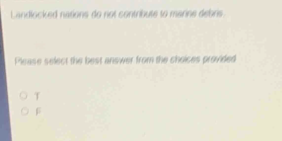 landlocked nations do not contribute to marine debris. please select th…