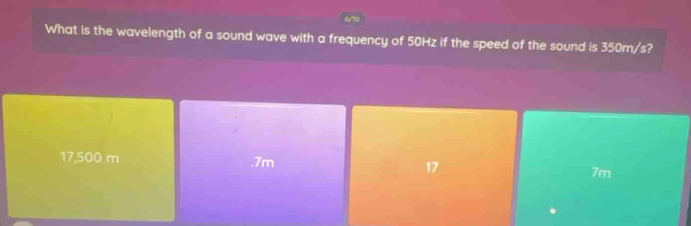 what is the wavelength of a sound wave with a frequency of 50hz if the …