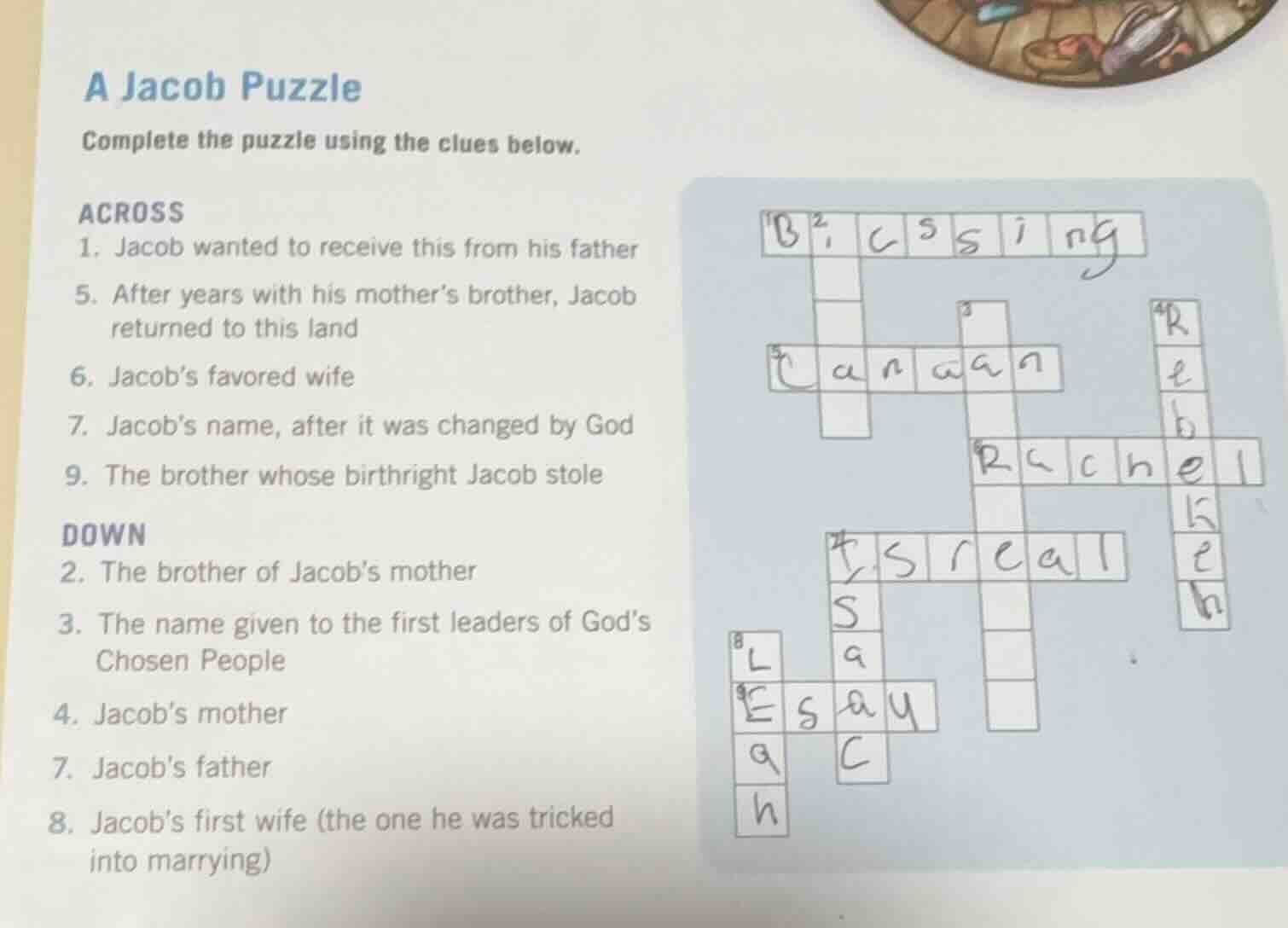 a jacob puzzle complete the puzzle using the clues below. across 1. jac…