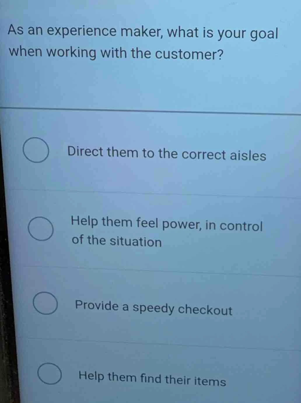 as an experience maker, what is your goal when working with the custome…