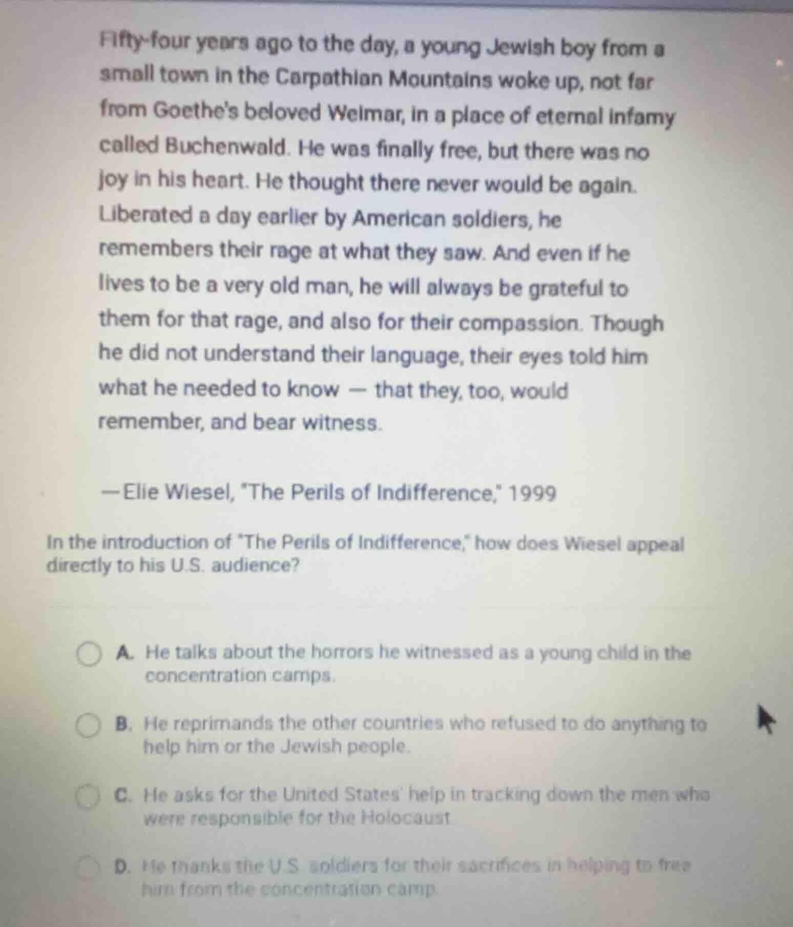 fifty-four years ago to the day, a young jewish boy from a small town i…