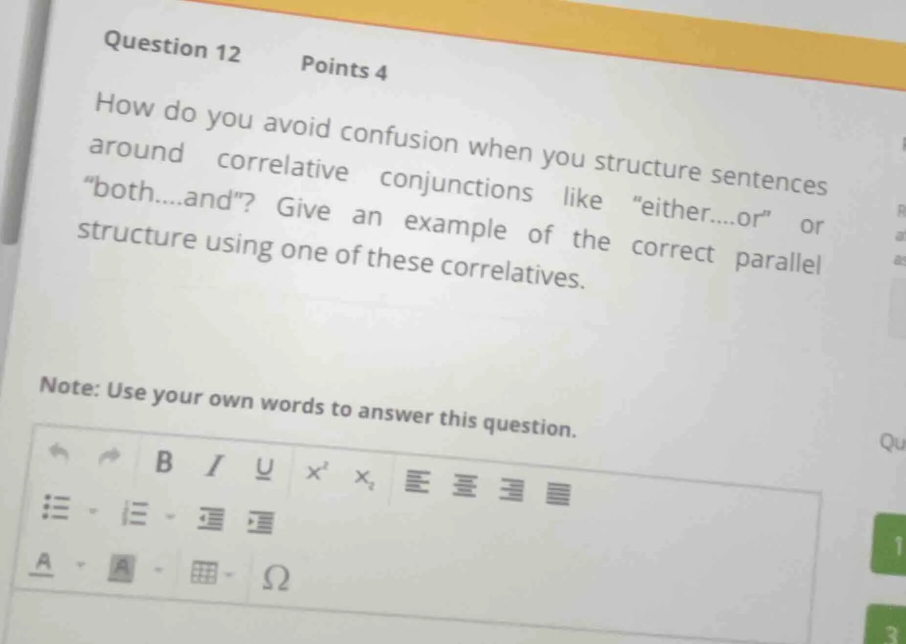 question 12 points 4 how do you avoid confusion when you structure sent…