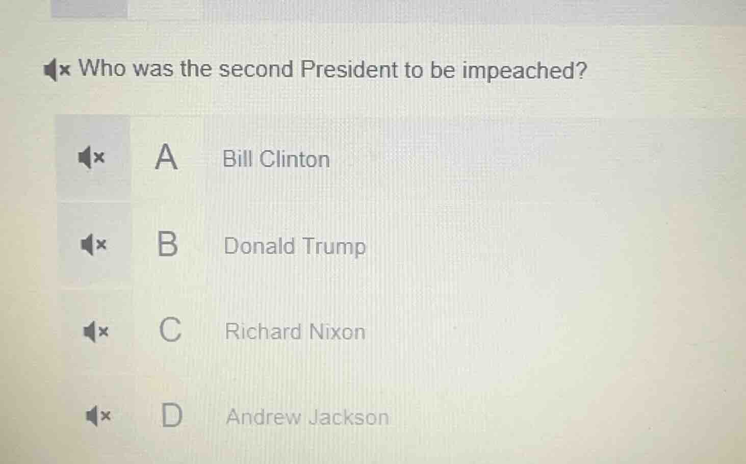 who was the second president to be impeached? a bill clinton b donald t…