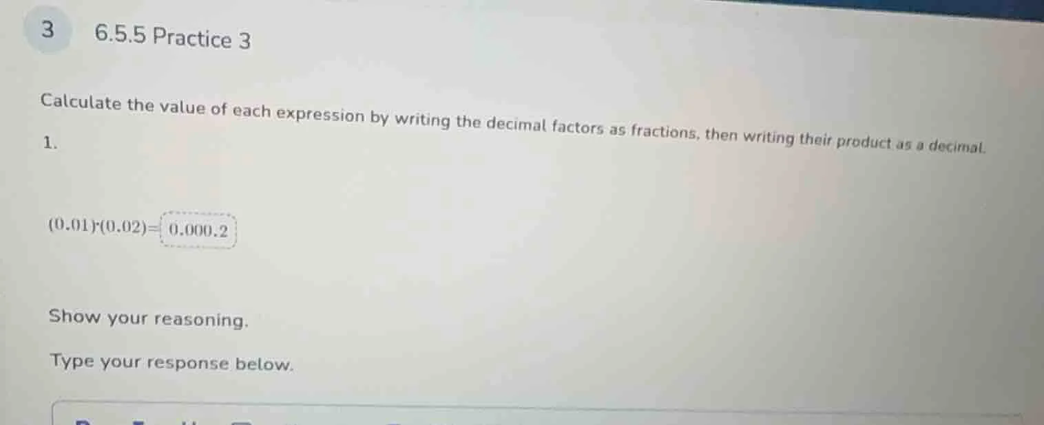 3 6.5.5 practice 3 calculate the value of each expression by writing th…