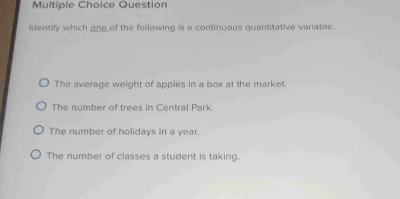 multiple choice question identify which one of the following is a conti…