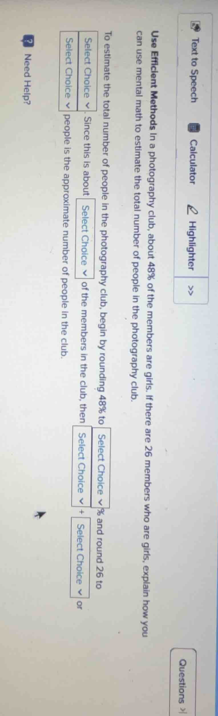 use efficient methods in a photography club, about 48% of the members a…