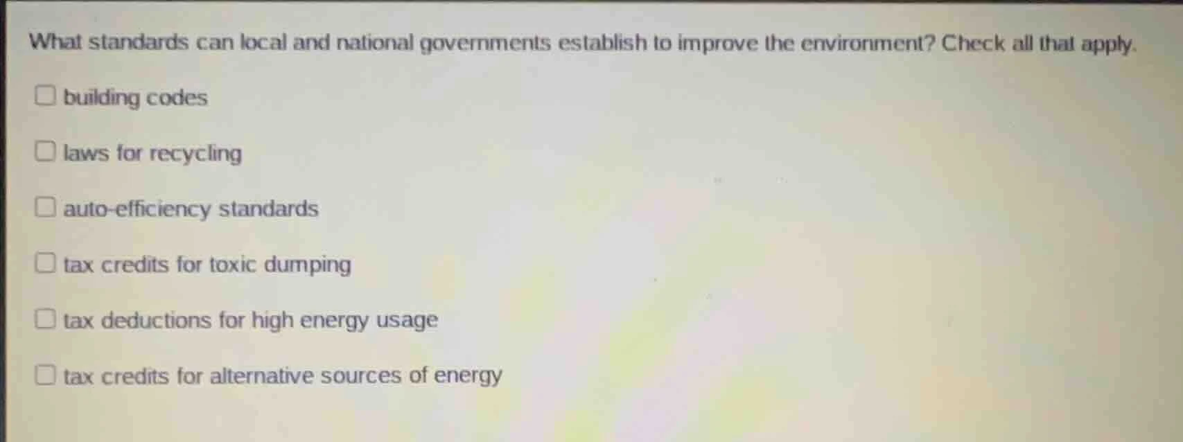 what standards can local and national governments establish to improve …