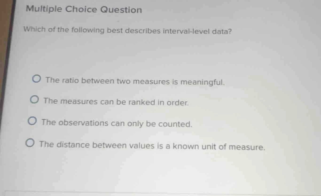 multiple choice question which of the following best describes interval…