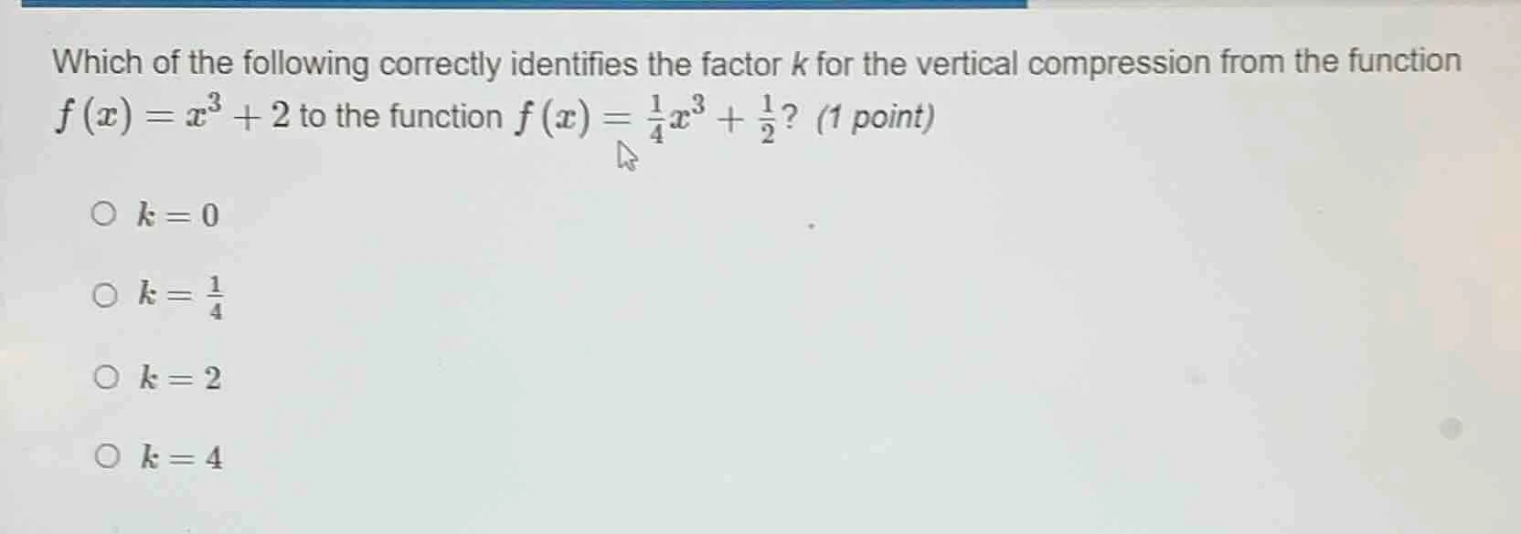 which of the following correctly identifies the factor $k$ for the vert…