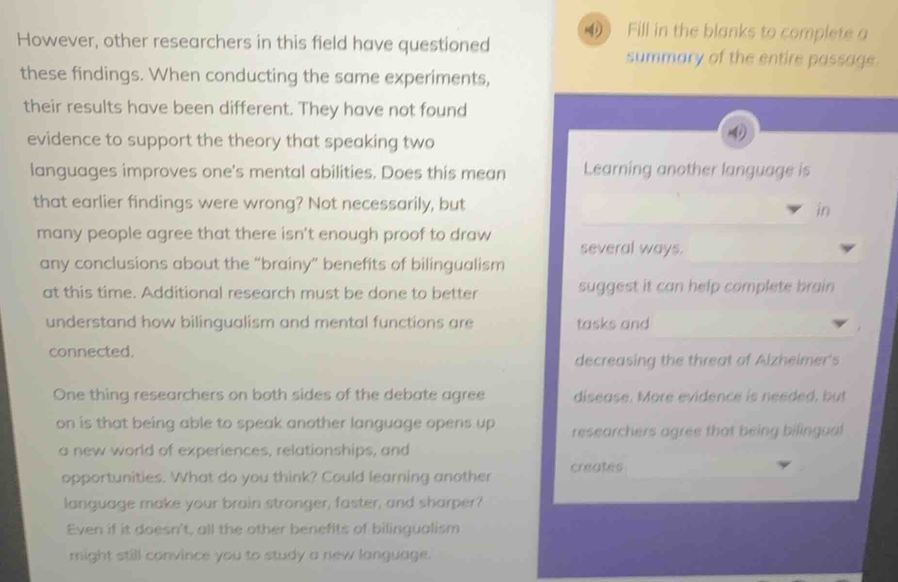 however, other researchers in this field have questioned these findings…