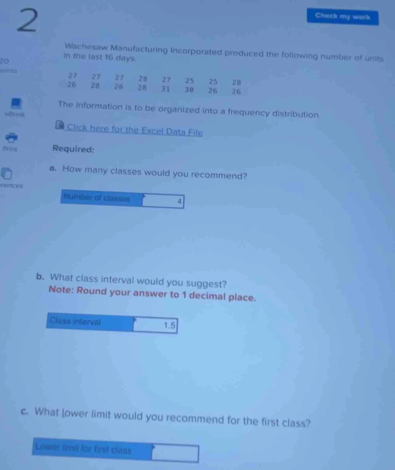 2 check my work wachesaw manufacturing incorporated produced the follow…