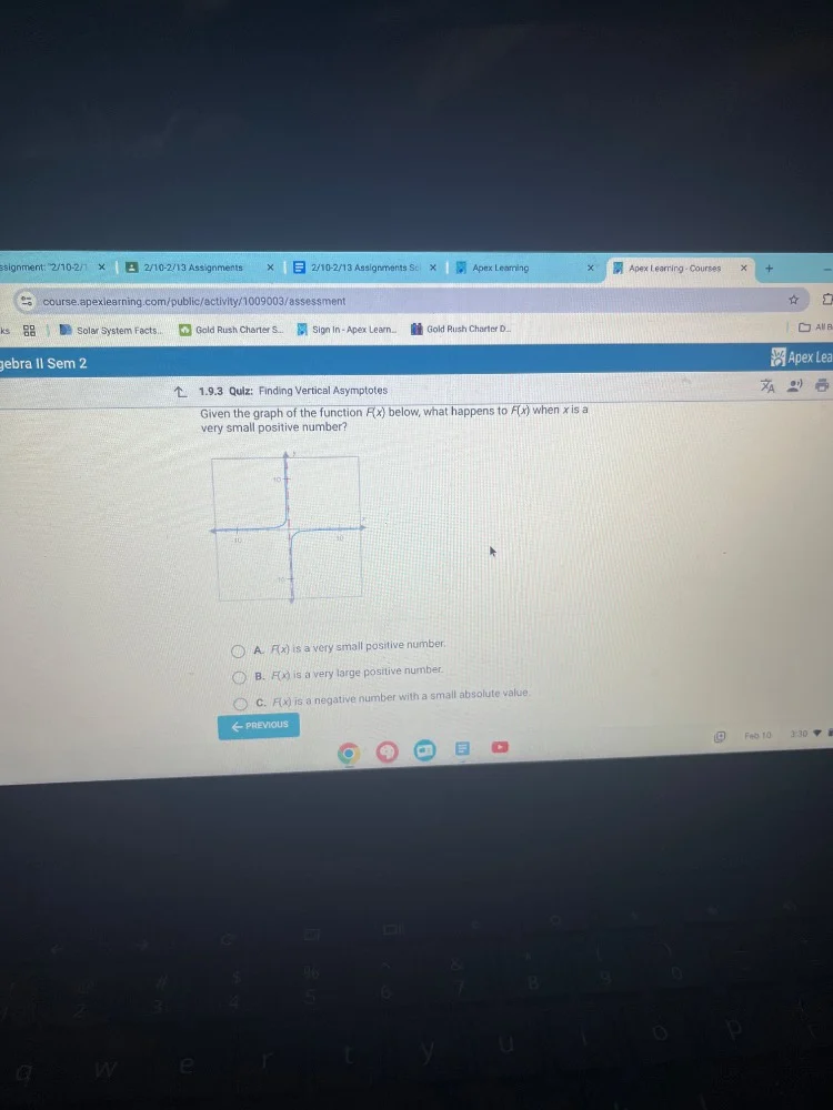 gebra ii sem 2 1.9.3 quiz: finding vertical asymptotes given the graph …