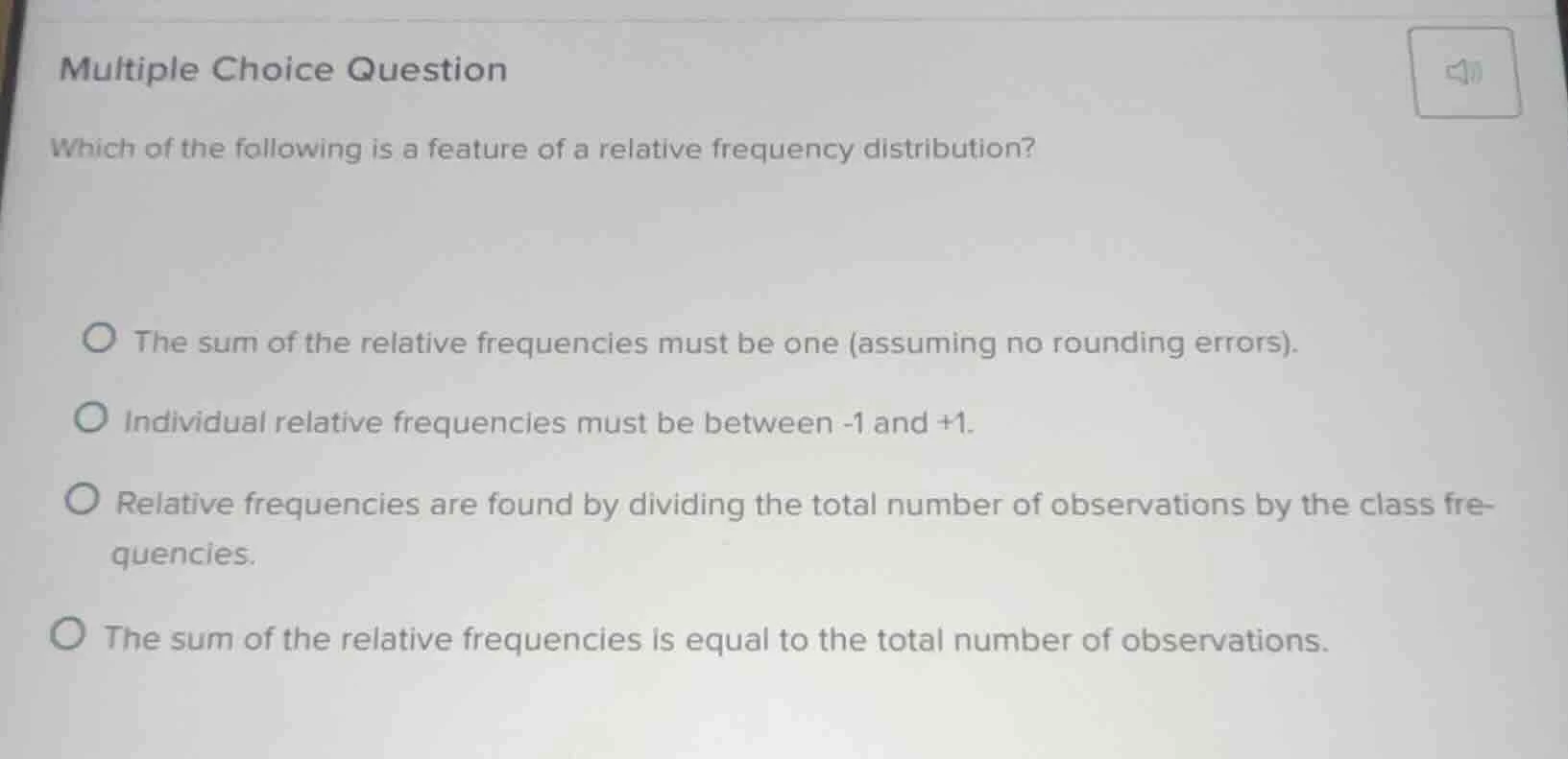 multiple choice question which of the following is a feature of a relat…
