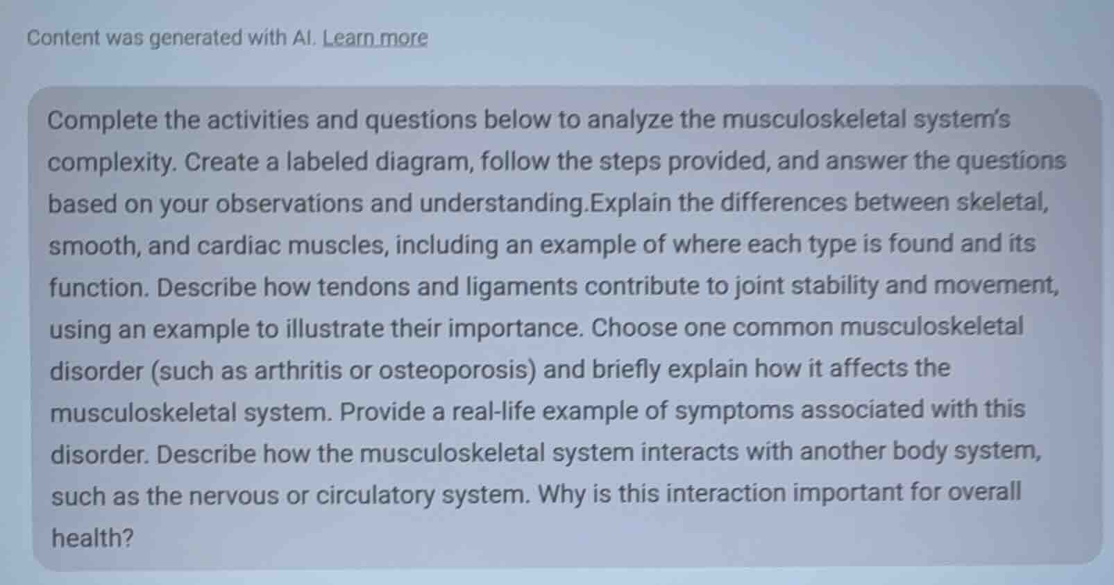 content was generated with ai. learn more complete the activities and q…