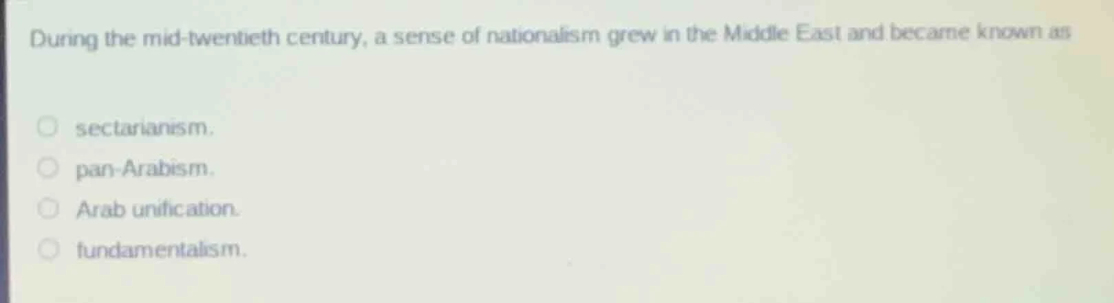 during the mid-twentieth century, a sense of nationalism grew in the mi…